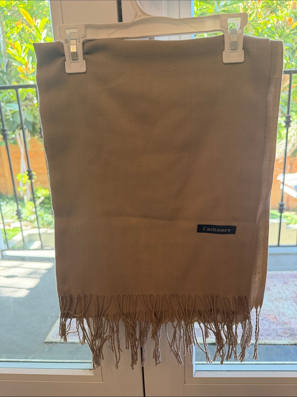Camel Cashmere Scarf - Luxurious Lightweight Wrap